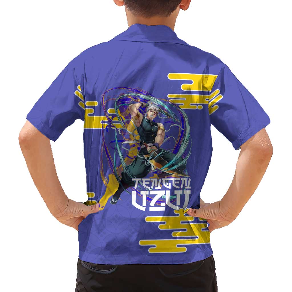 Tengen Uzui Demon Slayer Family Matching Mermaid Dress and Hawaiian Shirt Vibrant Anime Soundwave Style