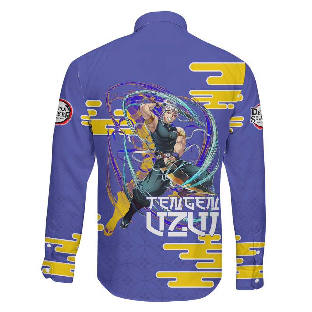 Tengen Uzui Demon Slayer Family Matching Tank Maxi Dress and Hawaiian Shirt Vibrant Anime Soundwave Style