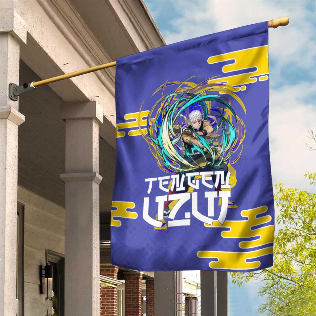 Tengen Uzui Demon Slayer Garden Flag Vibrant Anime Soundwave Style