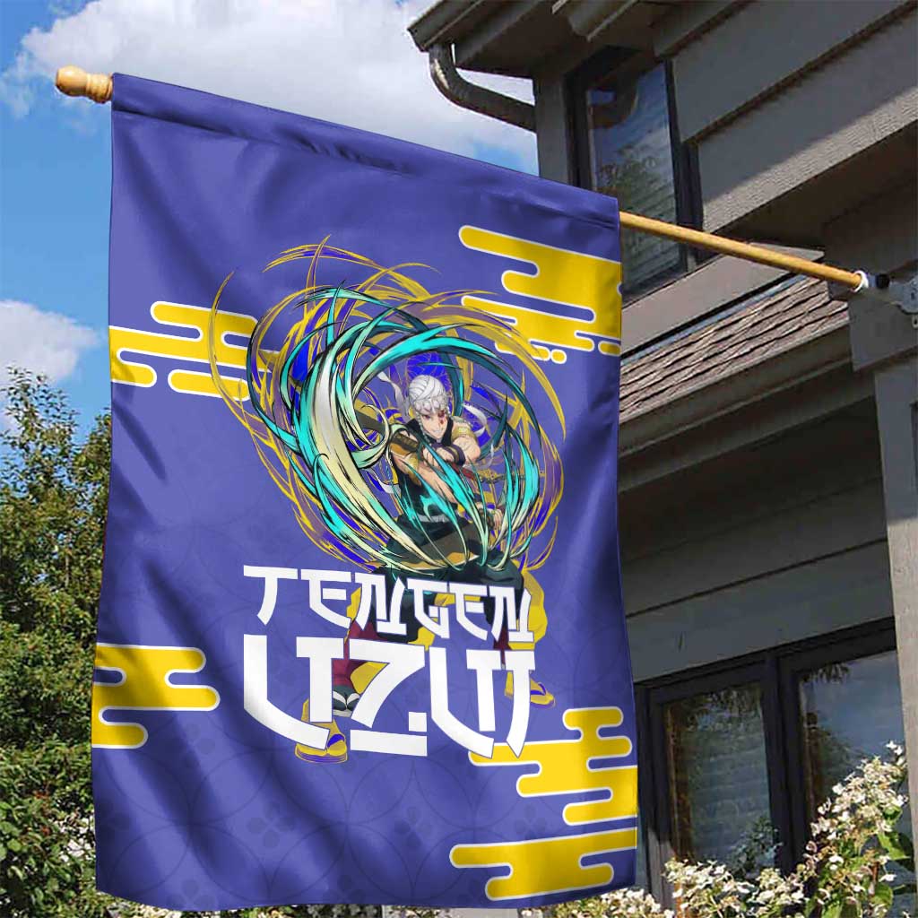 Tengen Uzui Demon Slayer Garden Flag Vibrant Anime Soundwave Style