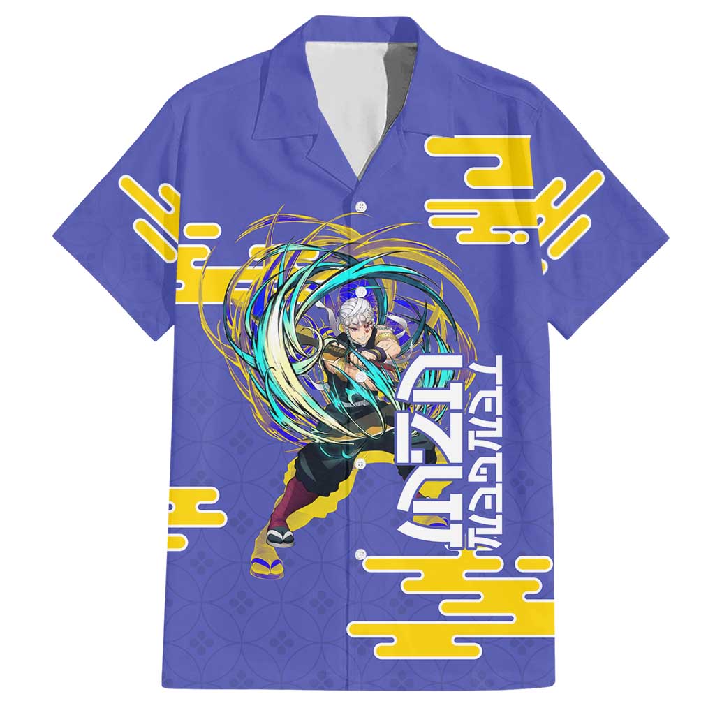 Tengen Uzui Demon Slayer Hawaiian Shirt Vibrant Anime Soundwave Style