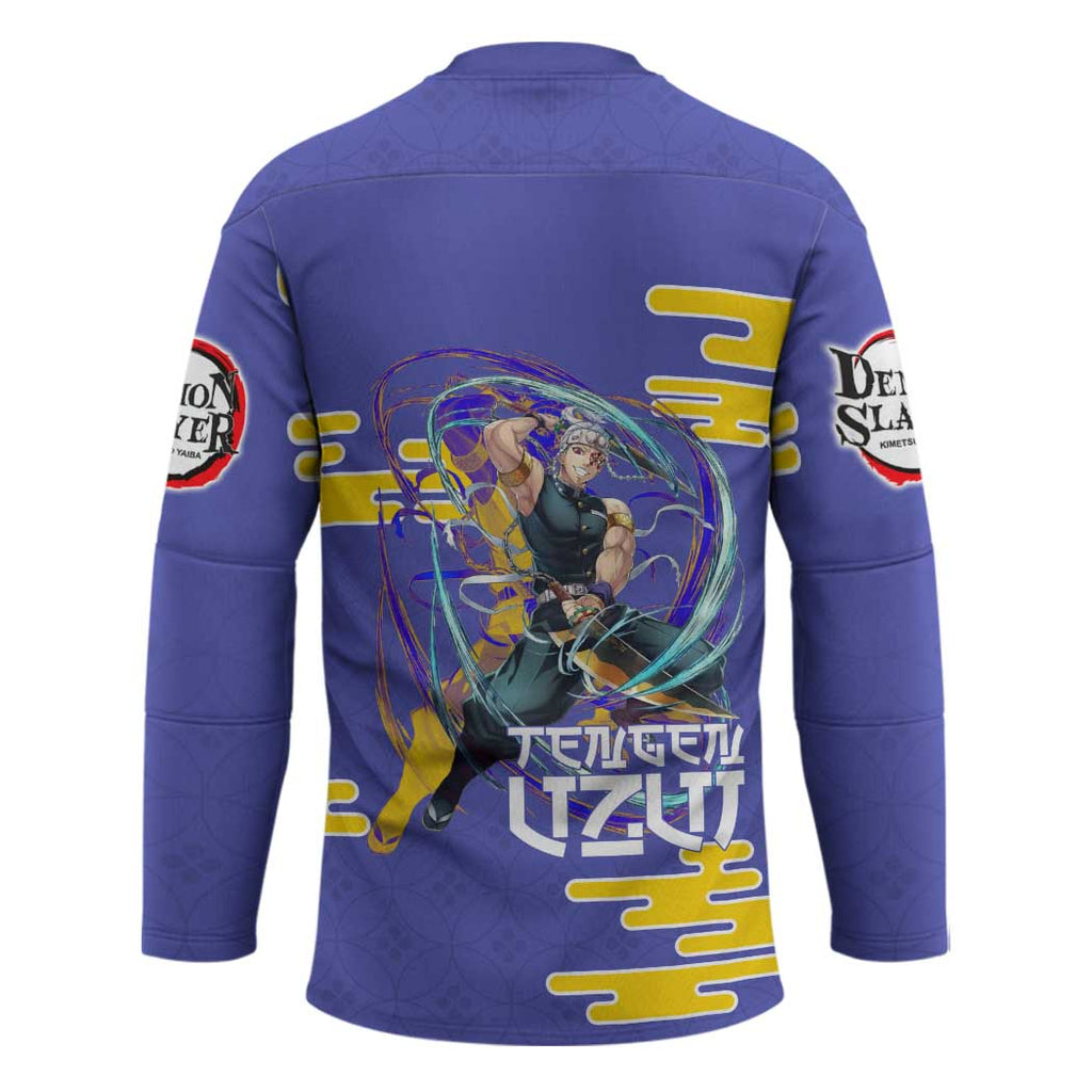 Tengen Uzui Demon Slayer Hockey Jersey Vibrant Anime Soundwave Style