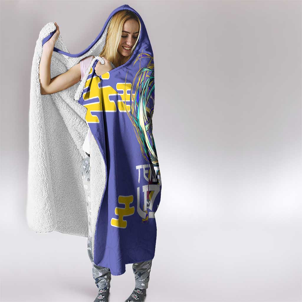 Tengen Uzui Demon Slayer Hooded Blanket Vibrant Anime Soundwave Style