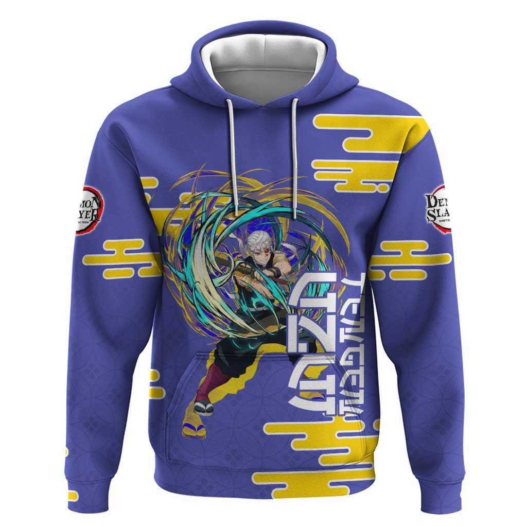 Tengen Uzui Demon Slayer Hoodie Vibrant Anime Soundwave Style