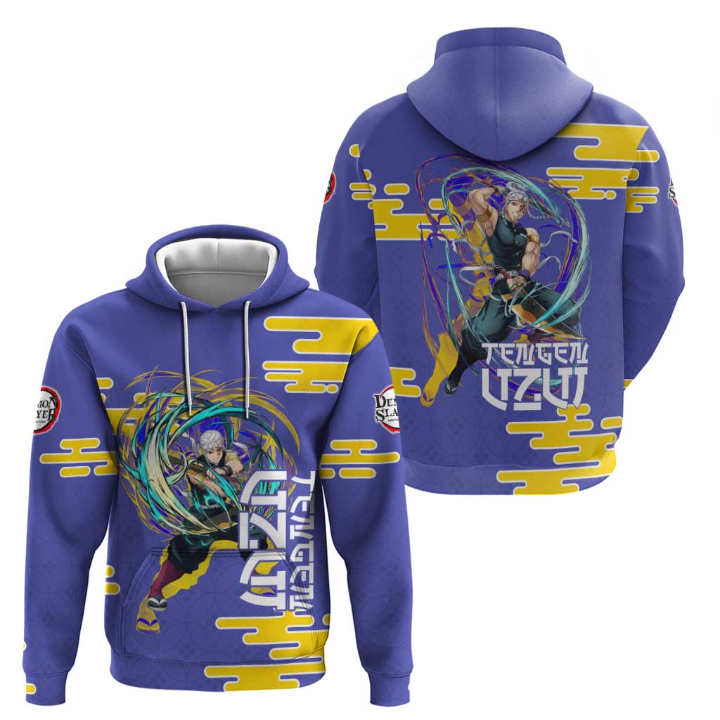 Tengen Uzui Demon Slayer Hoodie Vibrant Anime Soundwave Style