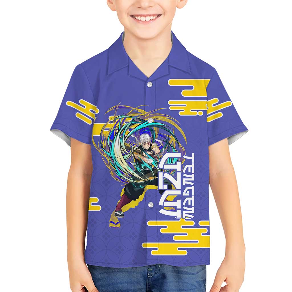 Tengen Uzui Demon Slayer Kid Hawaiian Shirt Vibrant Anime Soundwave Style