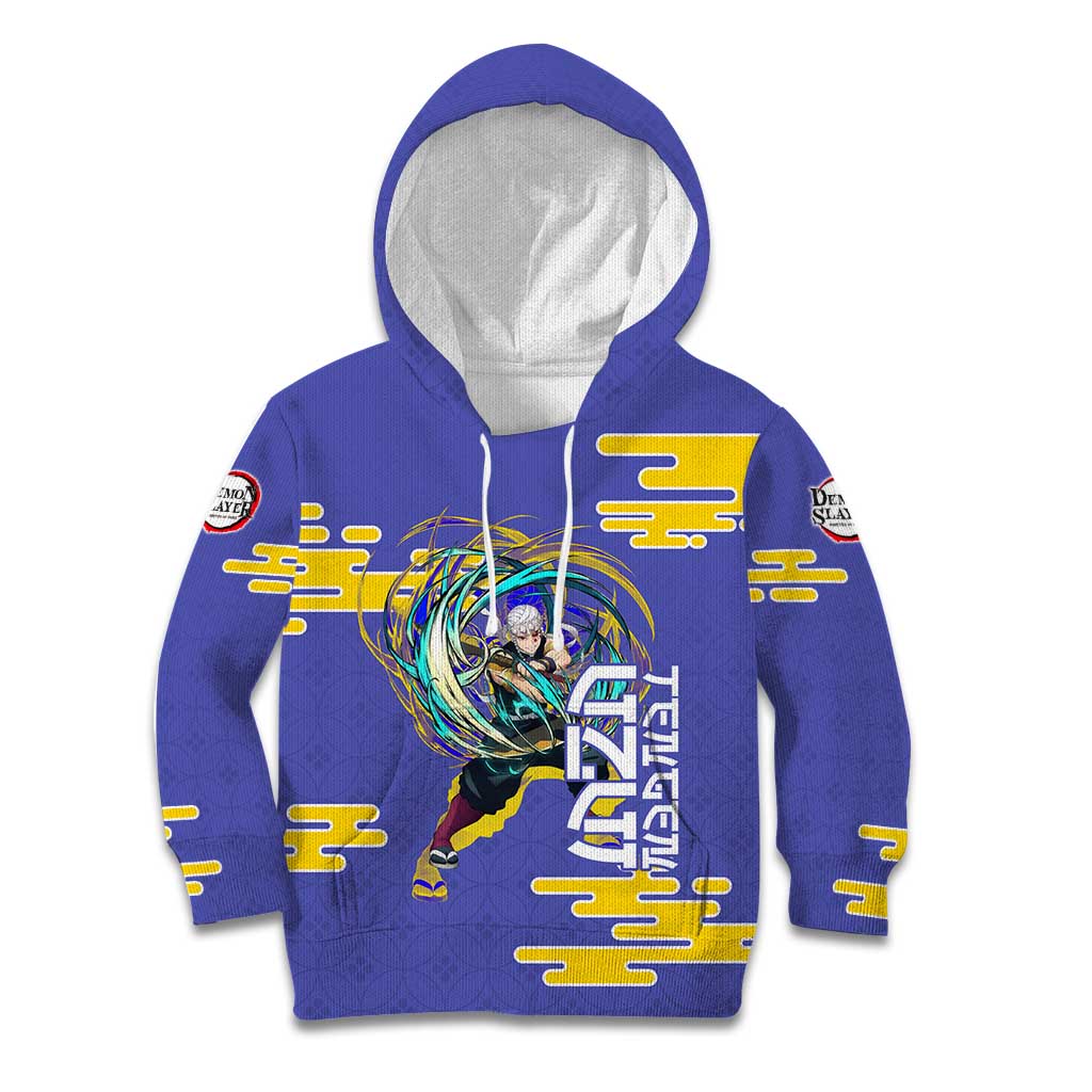 Tengen Uzui Demon Slayer Kid Hoodie Vibrant Anime Soundwave Style