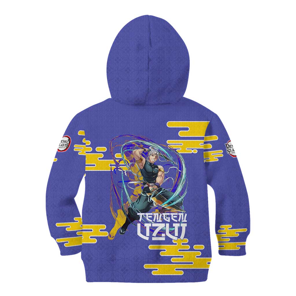 Tengen Uzui Demon Slayer Kid Hoodie Vibrant Anime Soundwave Style