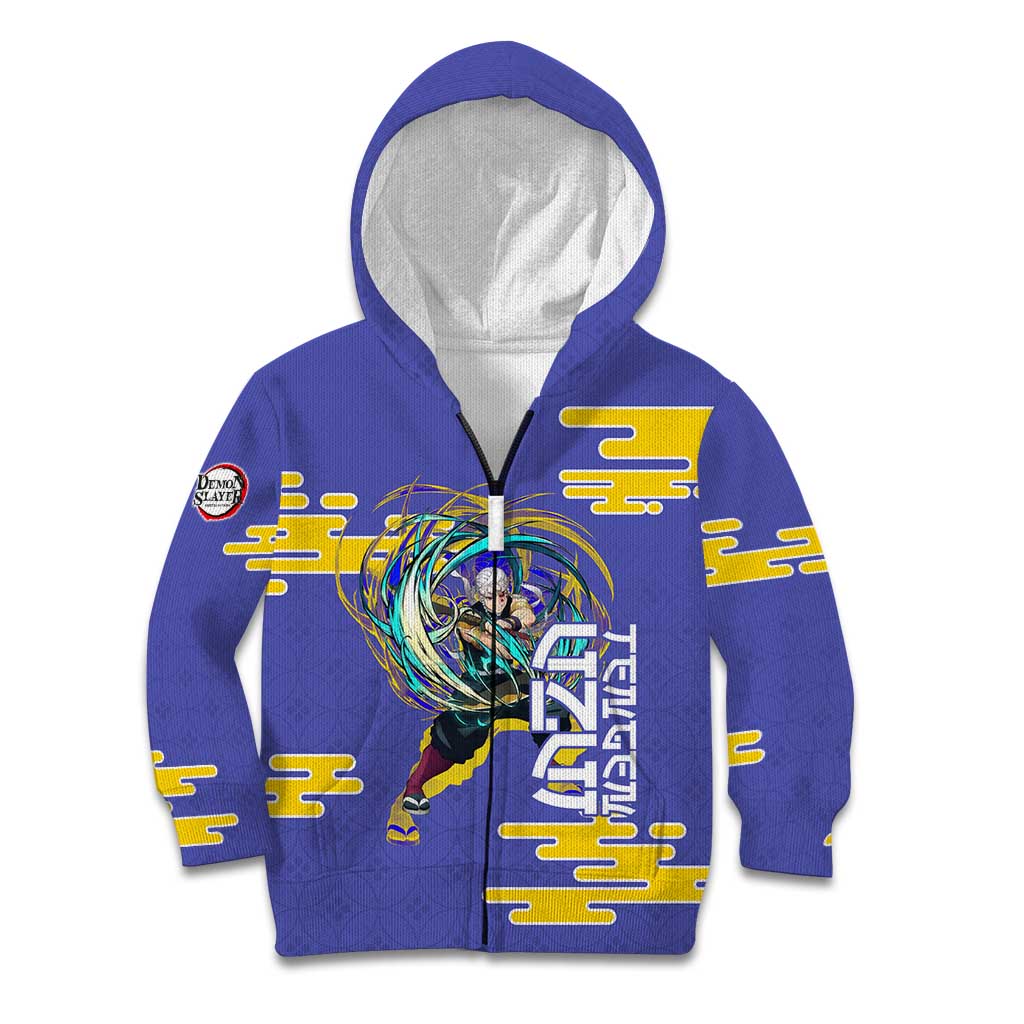 Tengen Uzui Demon Slayer Kid Hoodie Vibrant Anime Soundwave Style