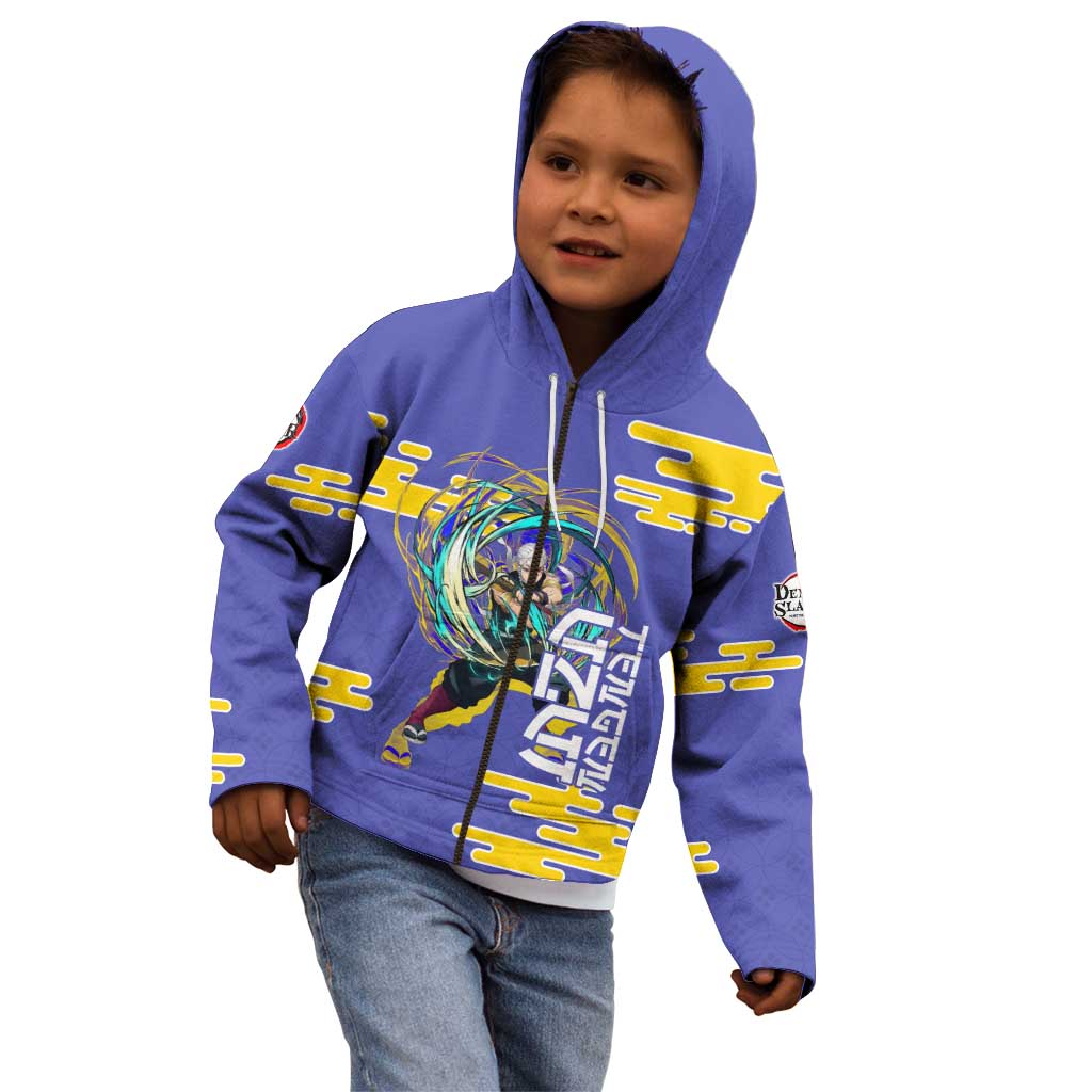 Tengen Uzui Demon Slayer Kid Hoodie Vibrant Anime Soundwave Style