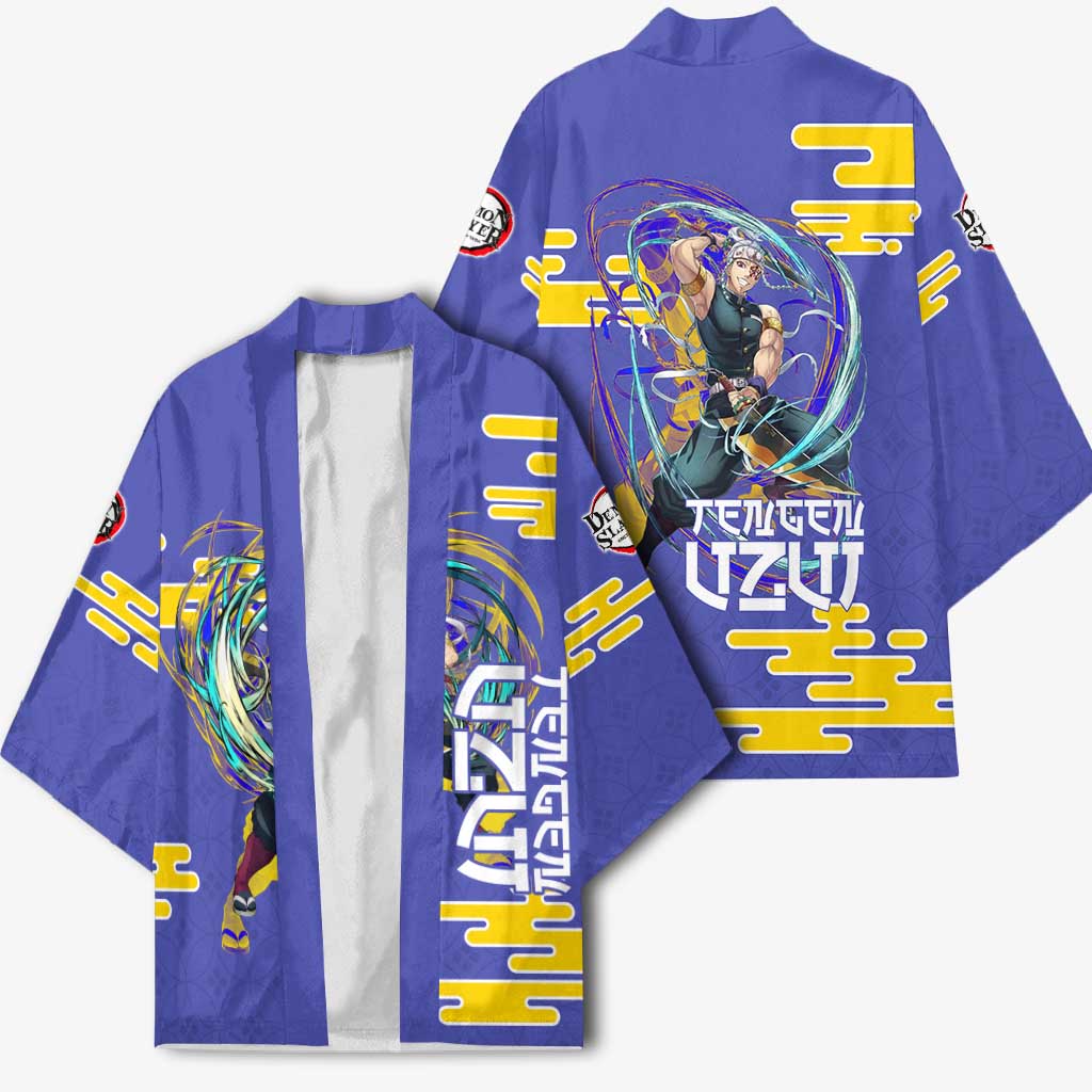 Tengen Uzui Demon Slayer Kimono Vibrant Anime Soundwave Style