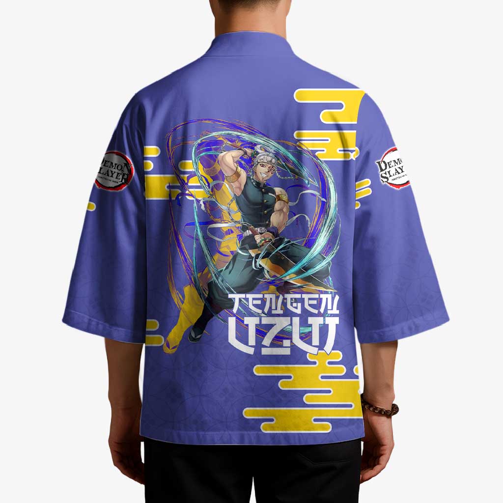 Tengen Uzui Demon Slayer Kimono Vibrant Anime Soundwave Style