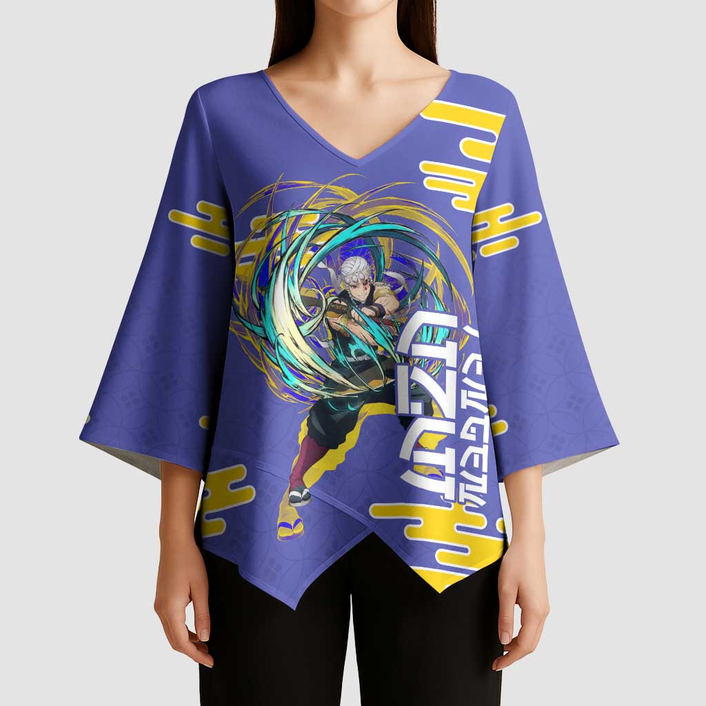 Tengen Uzui Demon Slayer Kimono Sleeve Blouse Vibrant Anime Soundwave Style
