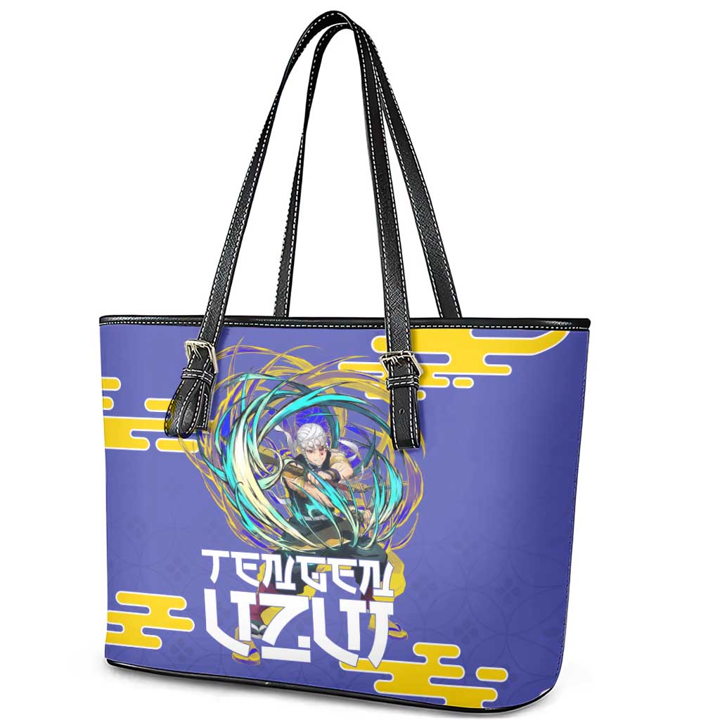 Tengen Uzui Demon Slayer Leather Tote Bag Vibrant Anime Soundwave Style