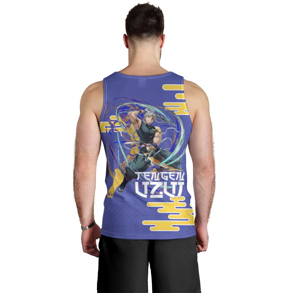 Tengen Uzui Demon Slayer Men Tank Top Vibrant Anime Soundwave Style