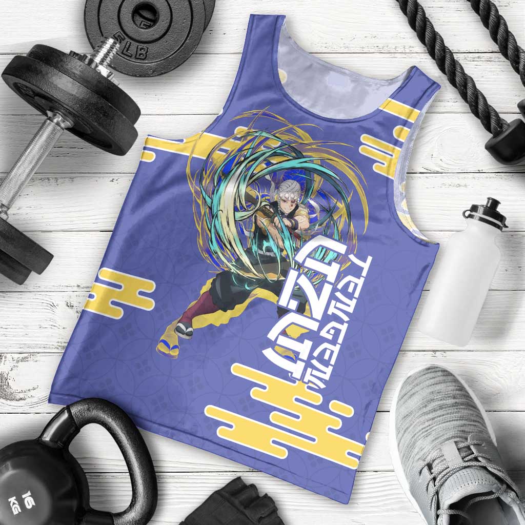 Tengen Uzui Demon Slayer Men Tank Top Vibrant Anime Soundwave Style