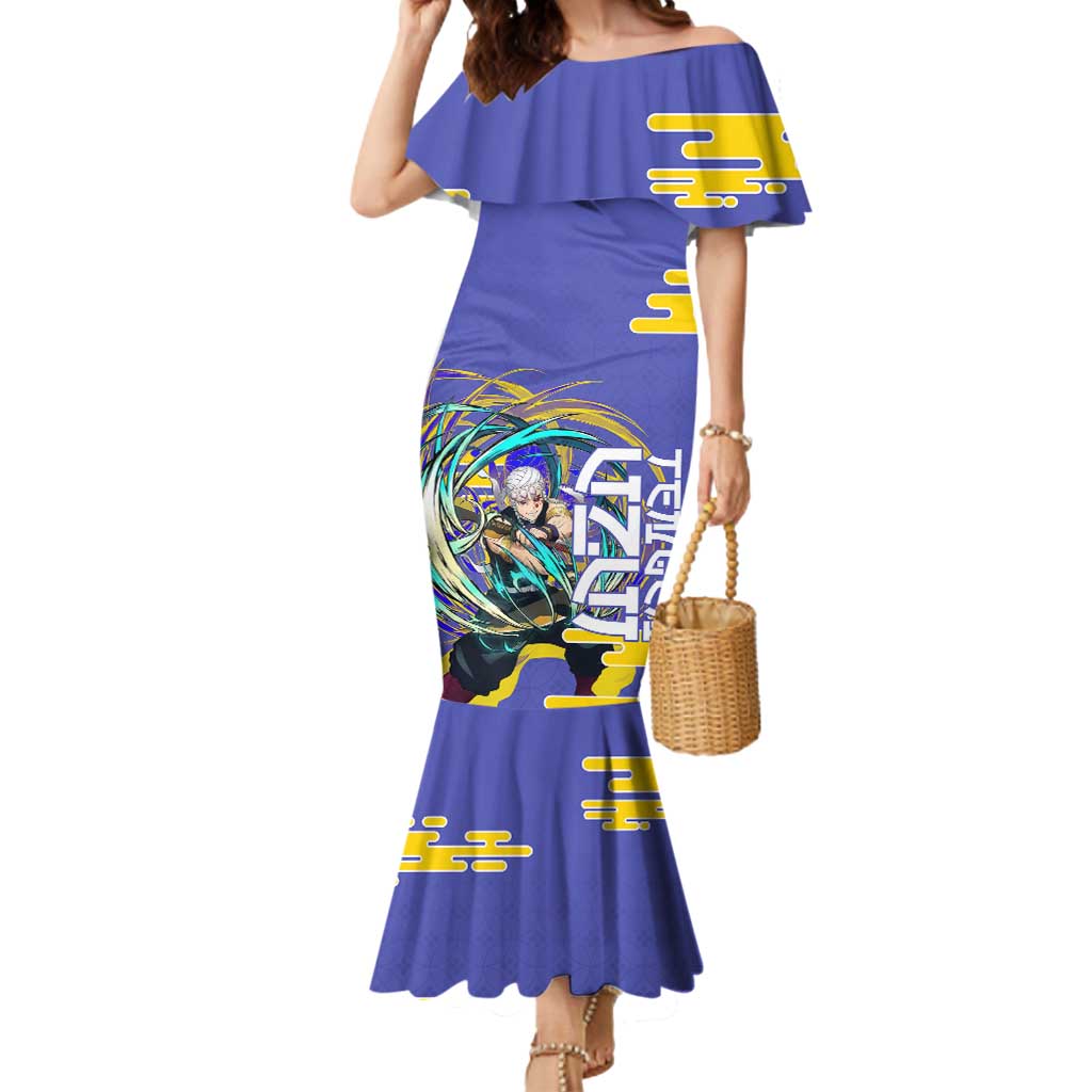 Tengen Uzui Demon Slayer Mermaid Dress Vibrant Anime Soundwave Style