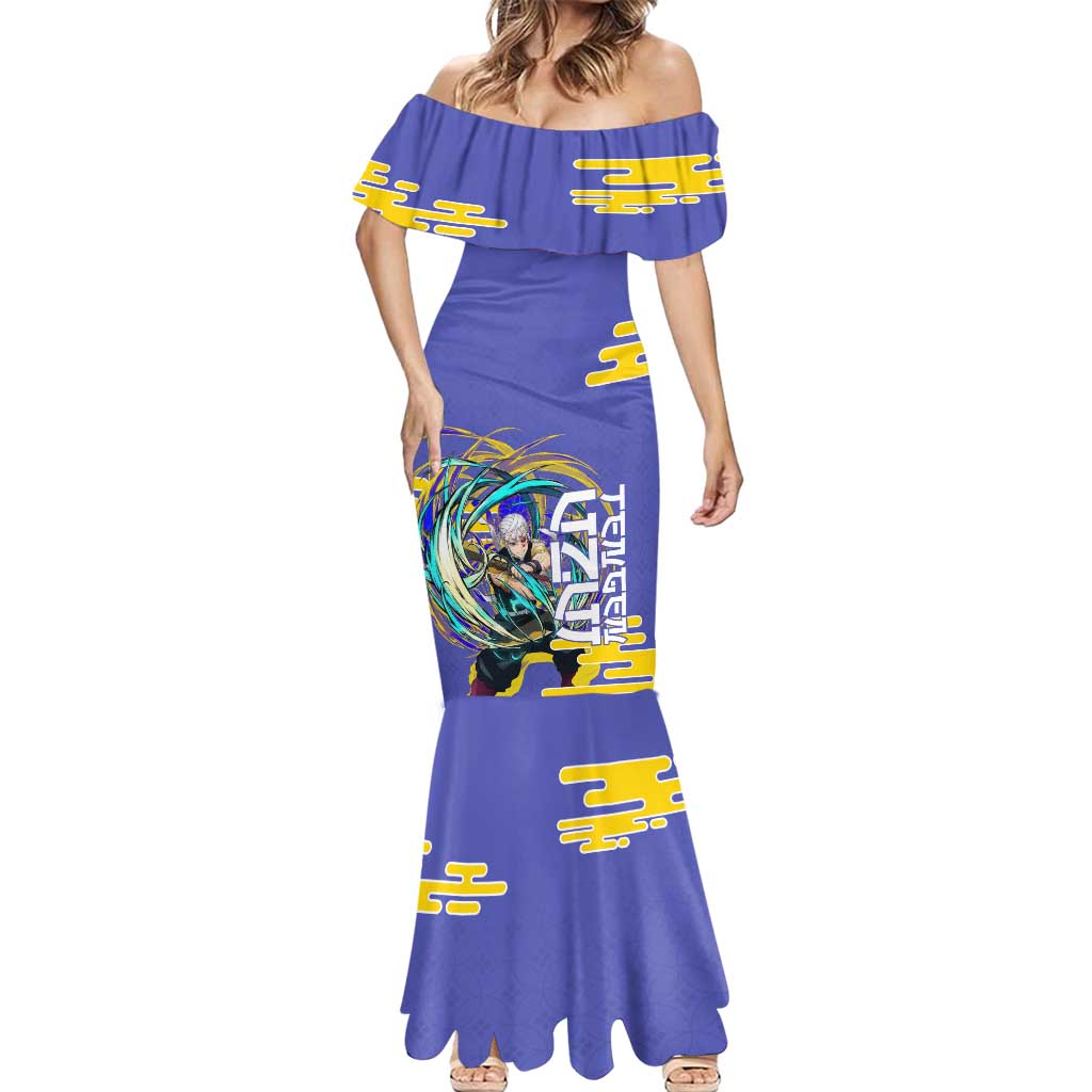 Tengen Uzui Demon Slayer Mermaid Dress Vibrant Anime Soundwave Style