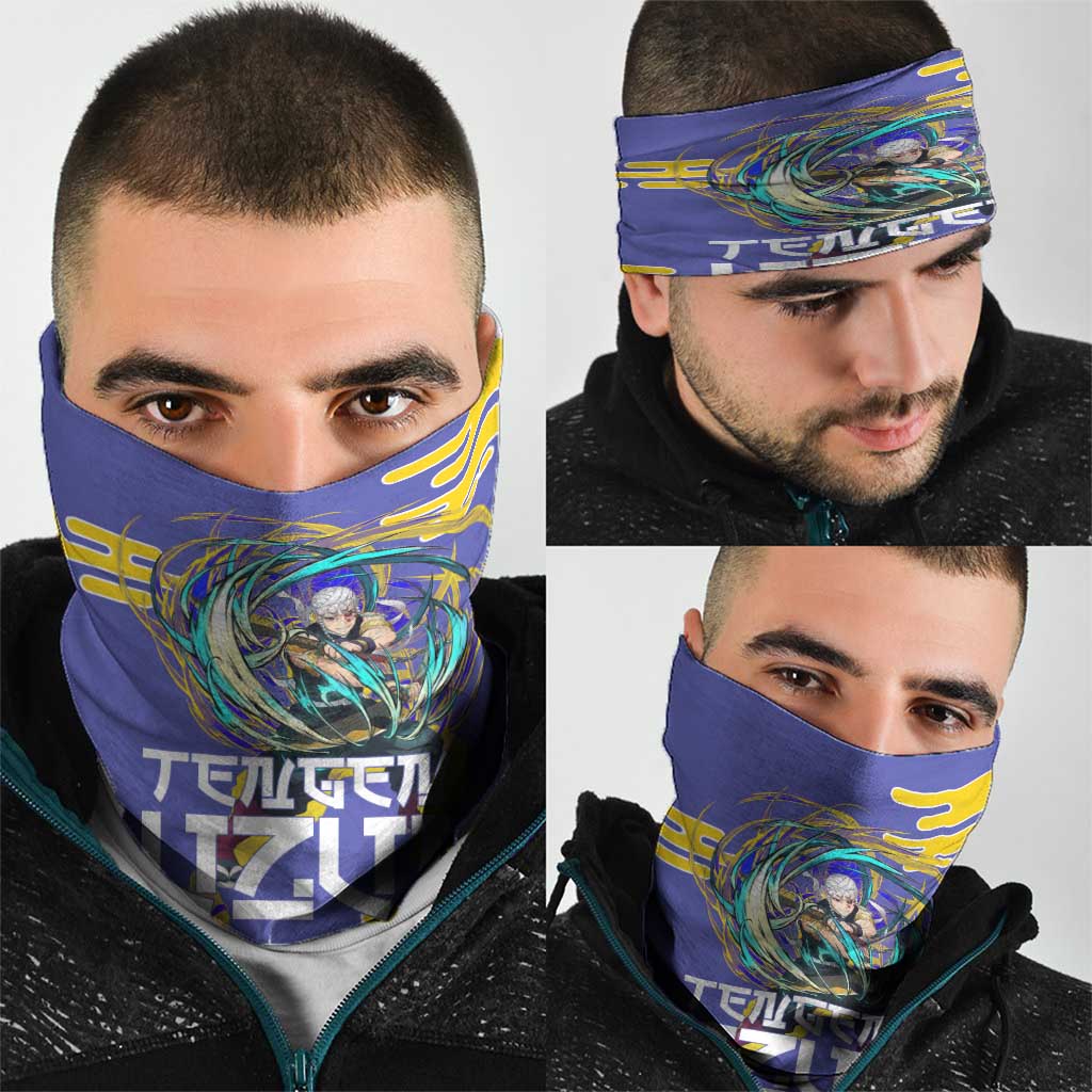 Tengen Uzui Demon Slayer Neck Gaiter Vibrant Anime Soundwave Style