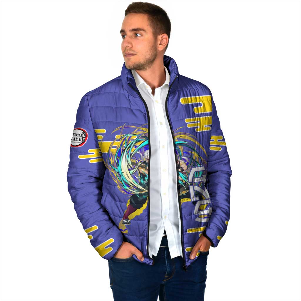 Tengen Uzui Demon Slayer Padded Jacket Vibrant Anime Soundwave Style