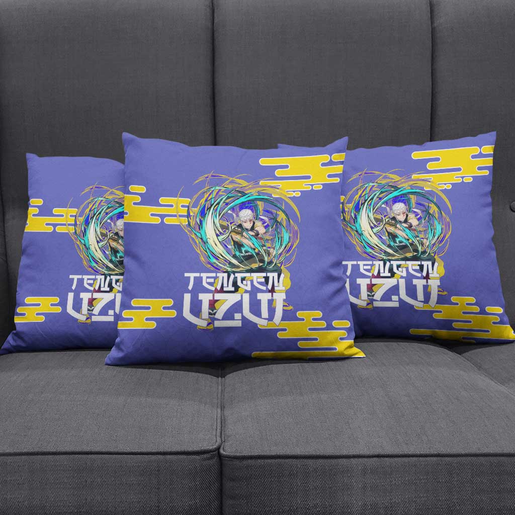 Tengen Uzui Demon Slayer Pillow Cover Vibrant Anime Soundwave Style