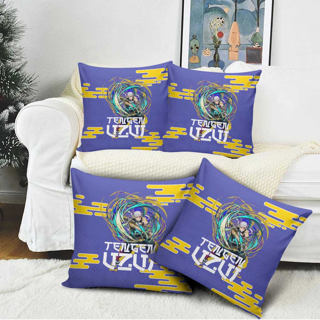 Tengen Uzui Demon Slayer Pillow Cover Vibrant Anime Soundwave Style