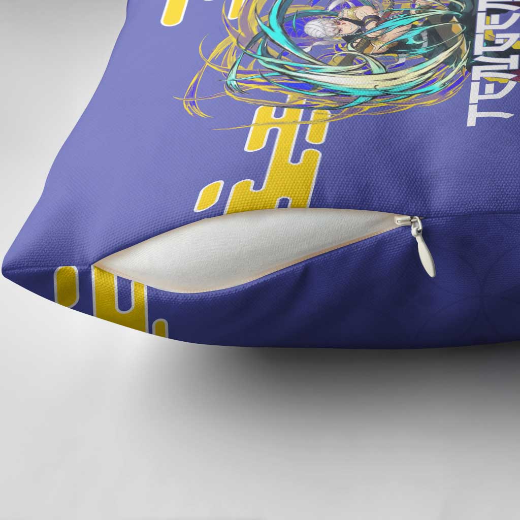 Tengen Uzui Demon Slayer Pillow Cover Vibrant Anime Soundwave Style