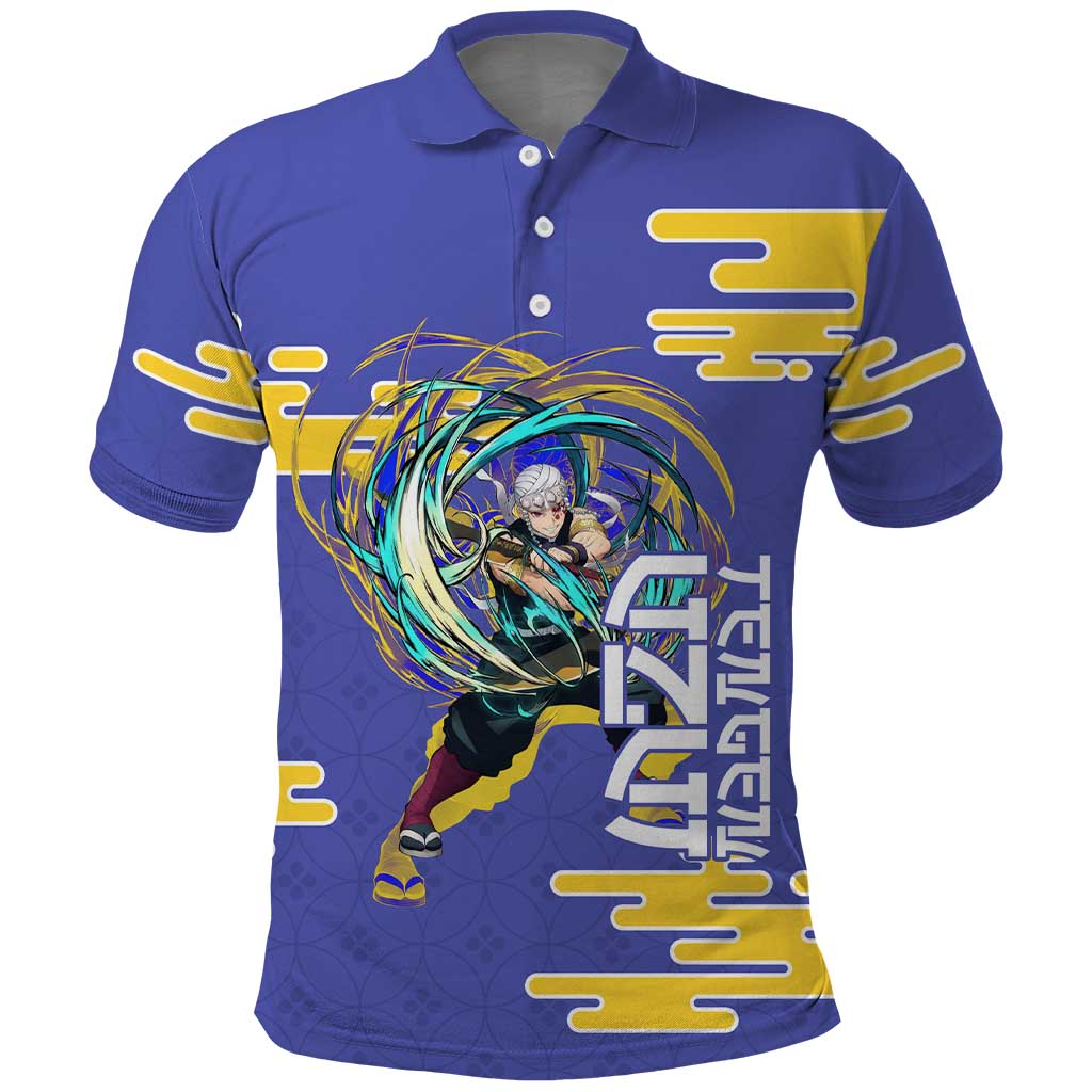 Tengen Uzui Demon Slayer Polo Shirt Vibrant Anime Soundwave Style