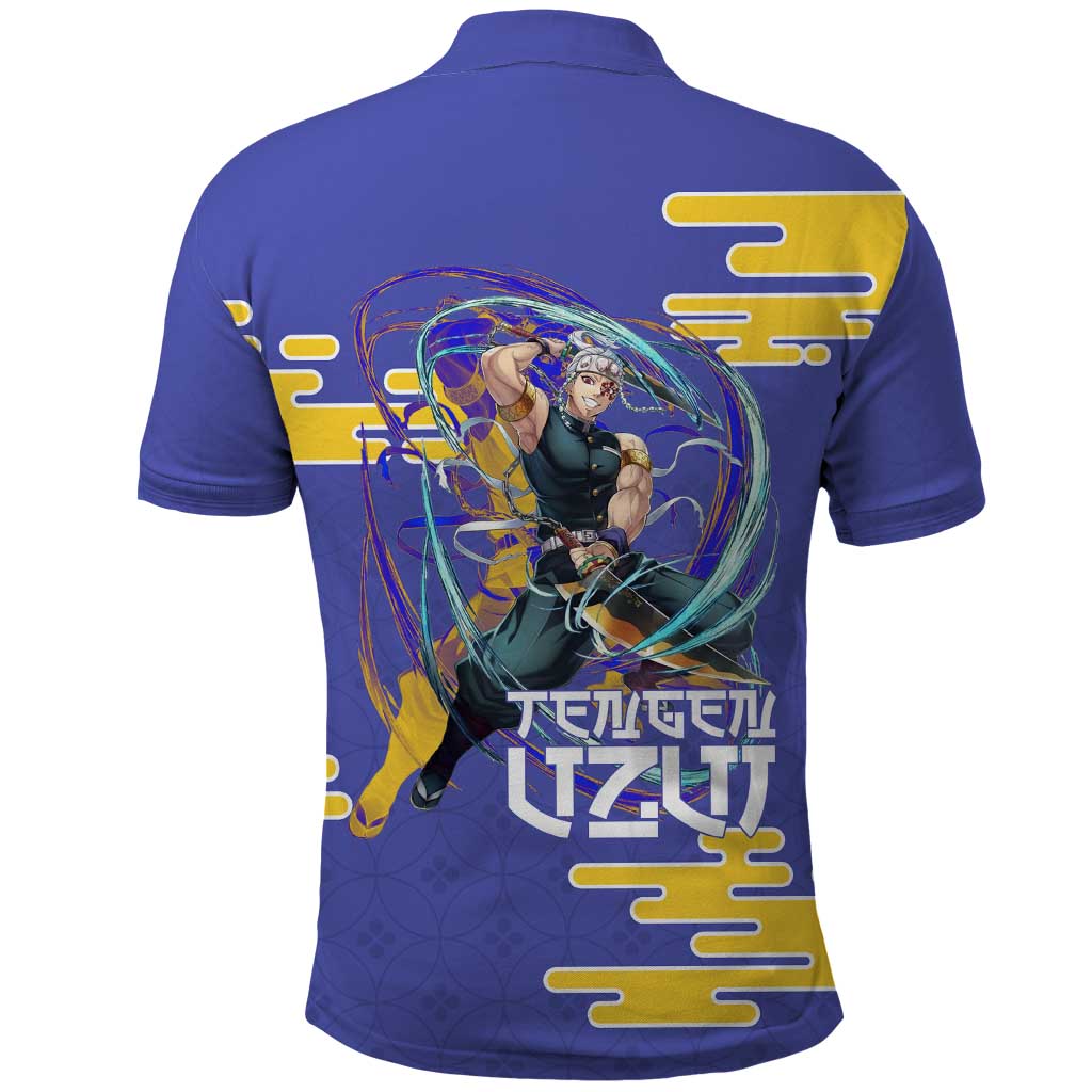 Tengen Uzui Demon Slayer Polo Shirt Vibrant Anime Soundwave Style