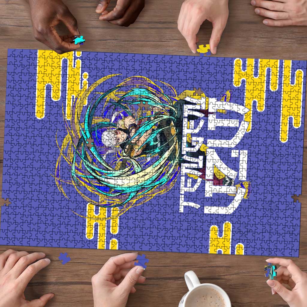 Tengen Uzui Demon Slayer Puzzle Vibrant Anime Soundwave Style
