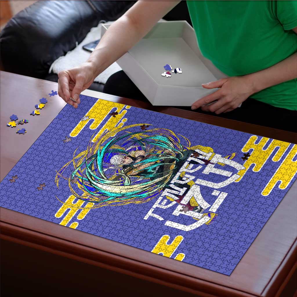 Tengen Uzui Demon Slayer Puzzle Vibrant Anime Soundwave Style