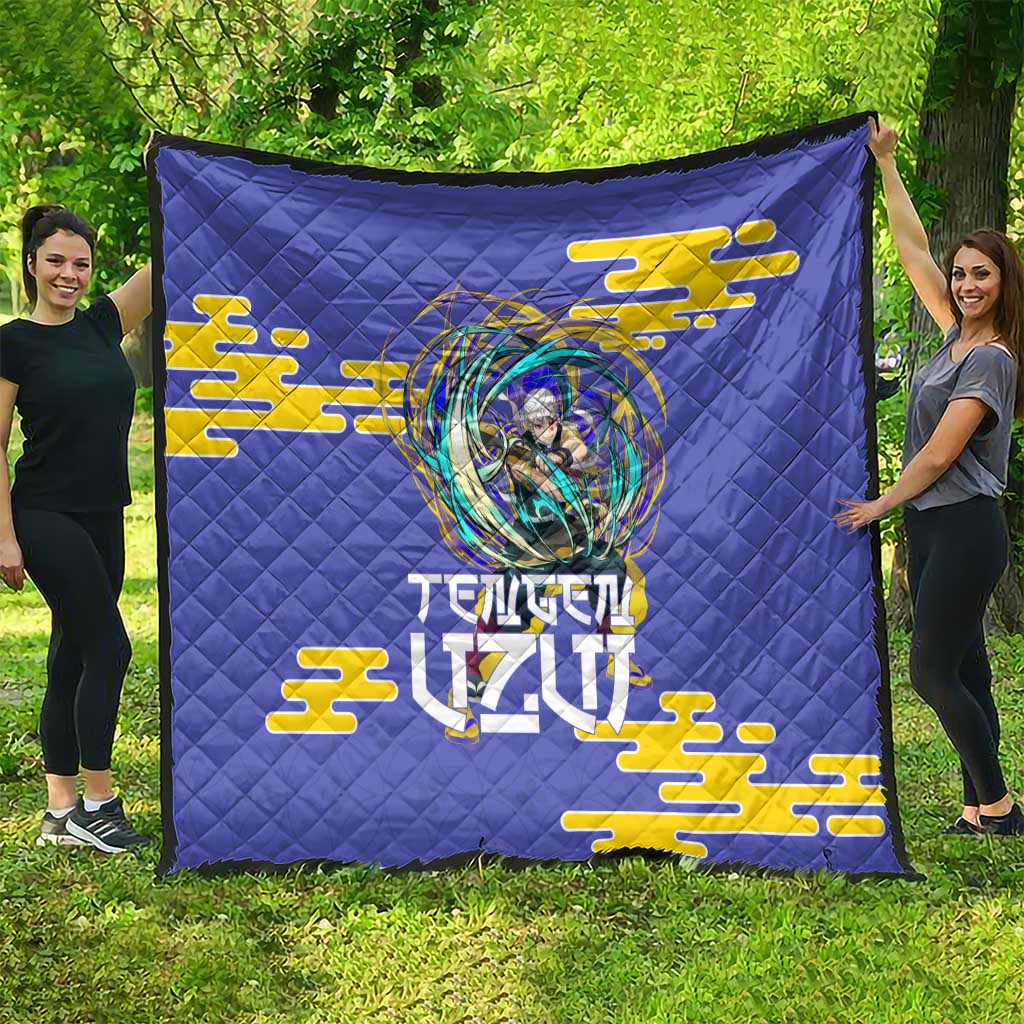 Tengen Uzui Demon Slayer Quilt Vibrant Anime Soundwave Style