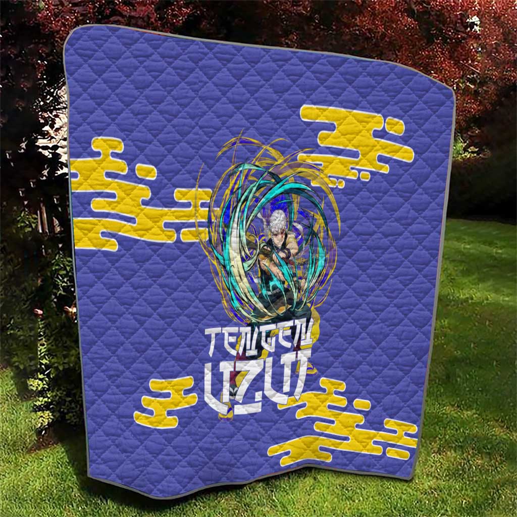 Tengen Uzui Demon Slayer Quilt Vibrant Anime Soundwave Style