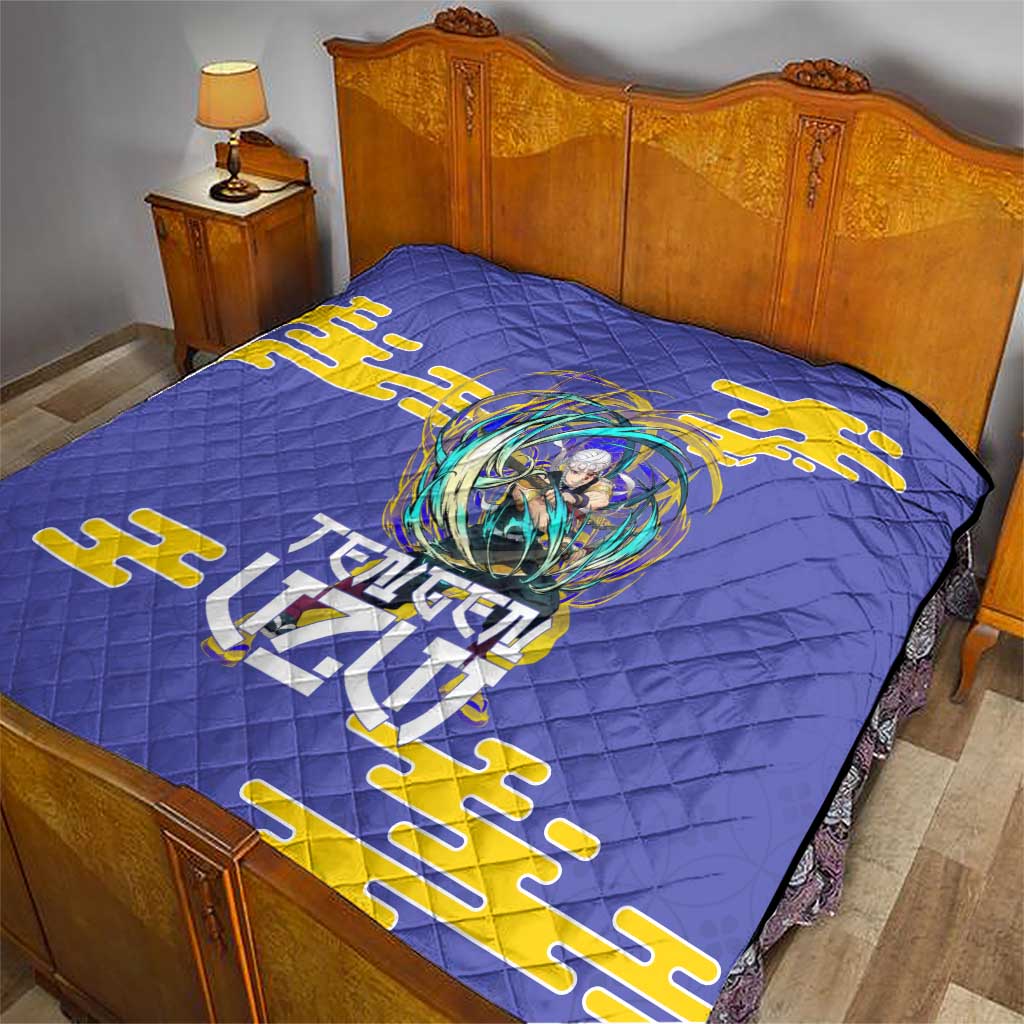Tengen Uzui Demon Slayer Quilt Vibrant Anime Soundwave Style