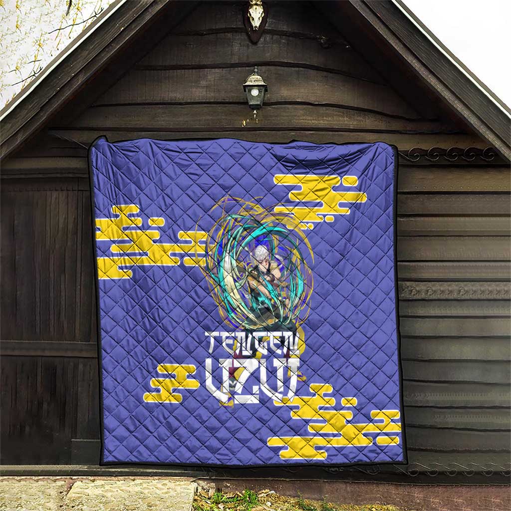 Tengen Uzui Demon Slayer Quilt Vibrant Anime Soundwave Style