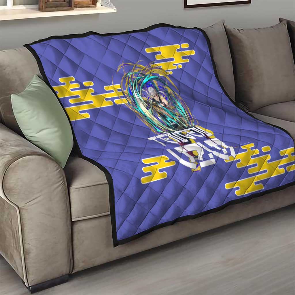 Tengen Uzui Demon Slayer Quilt Vibrant Anime Soundwave Style