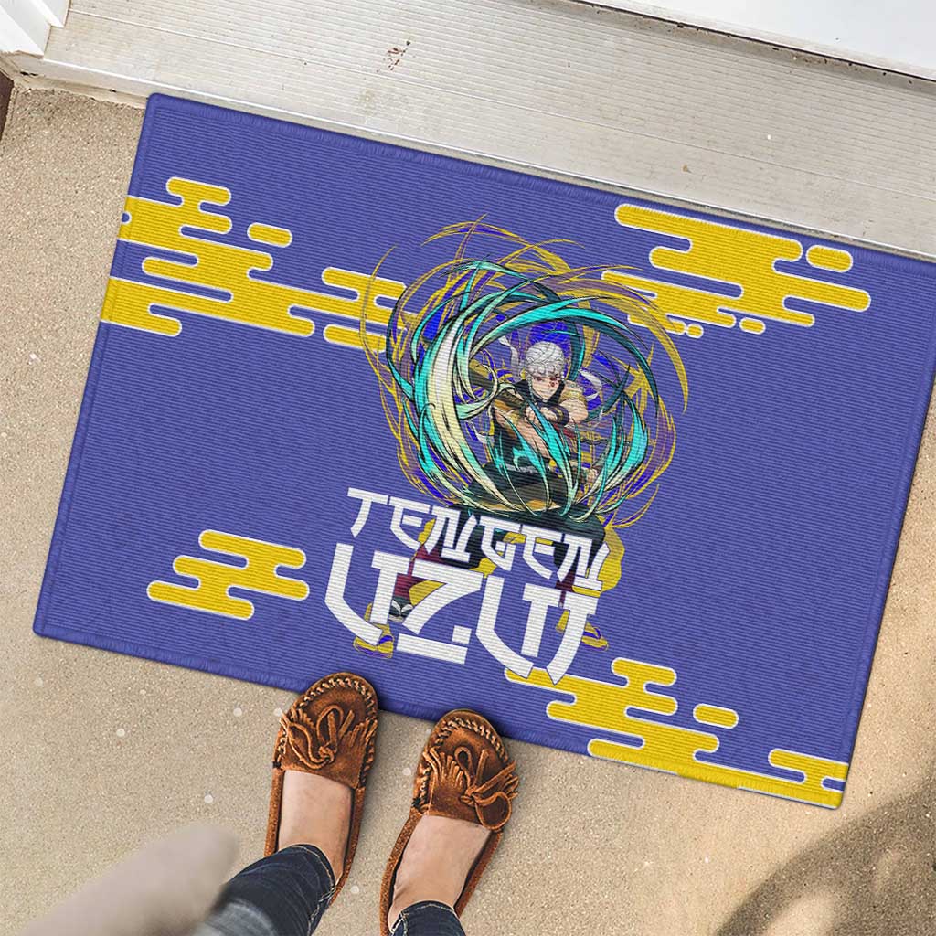 Tengen Uzui Demon Slayer Rubber Doormat Vibrant Anime Soundwave Style