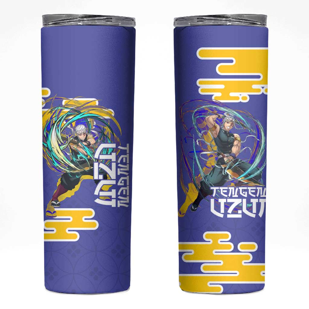 Tengen Uzui Demon Slayer Skinny Tumbler Vibrant Anime Soundwave Style