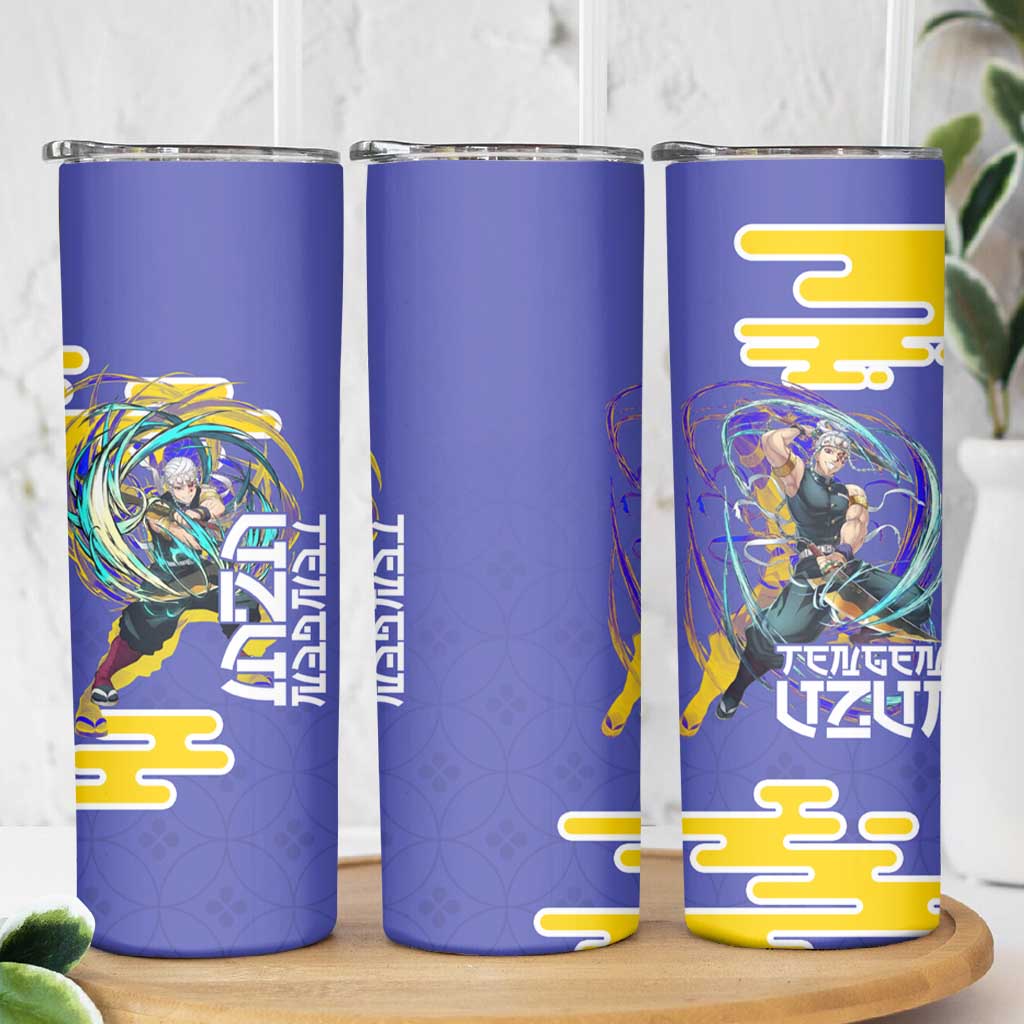 Tengen Uzui Demon Slayer Skinny Tumbler Vibrant Anime Soundwave Style