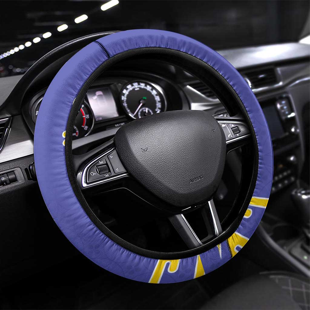 Tengen Uzui Demon Slayer Steering Wheel Cover Vibrant Anime Soundwave Style