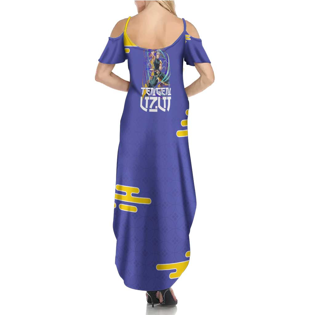 Tengen Uzui Demon Slayer Summer Maxi Dress Vibrant Anime Soundwave Style
