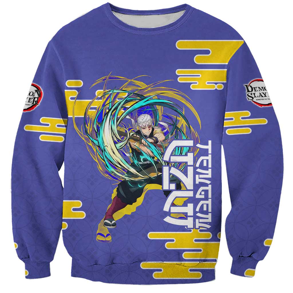 Tengen Uzui Demon Slayer Sweatshirt Vibrant Anime Soundwave Style