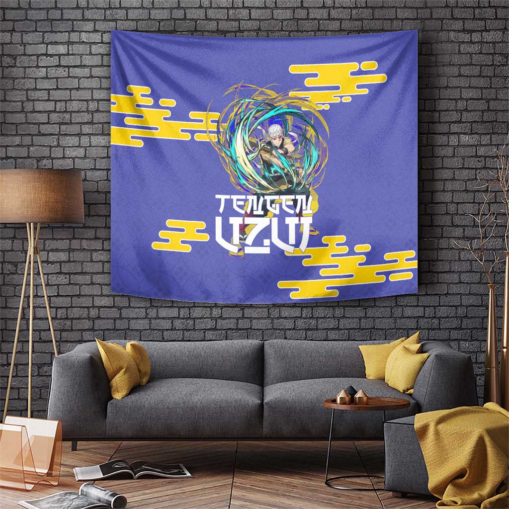 Tengen Uzui Demon Slayer Tapestry Vibrant Anime Soundwave Style