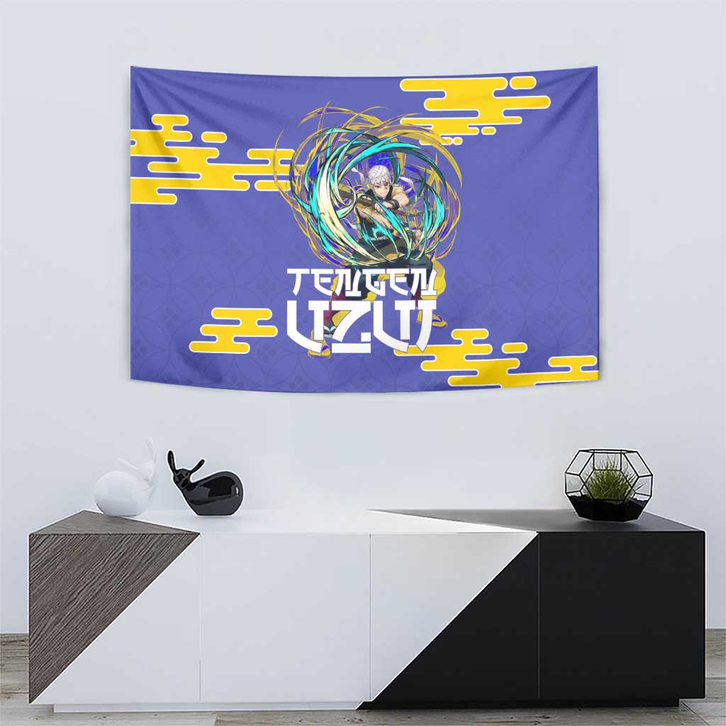 Tengen Uzui Demon Slayer Tapestry Vibrant Anime Soundwave Style