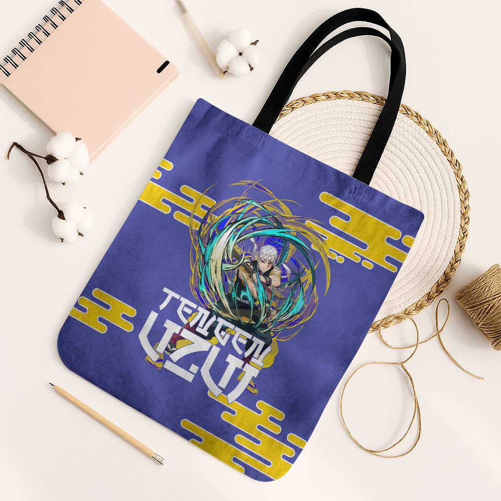 Tengen Uzui Demon Slayer Tote Bag Vibrant Anime Soundwave Style