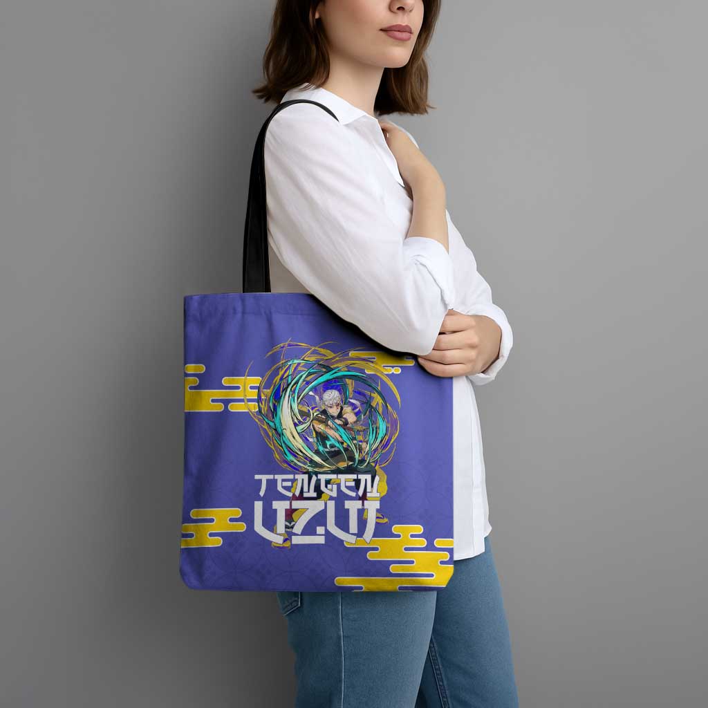 Tengen Uzui Demon Slayer Tote Bag Vibrant Anime Soundwave Style