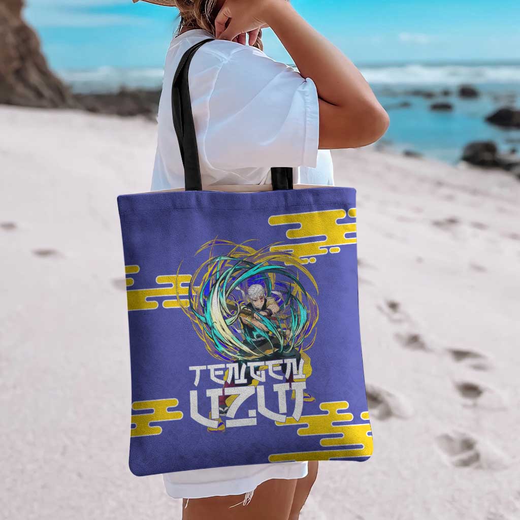 Tengen Uzui Demon Slayer Tote Bag Vibrant Anime Soundwave Style