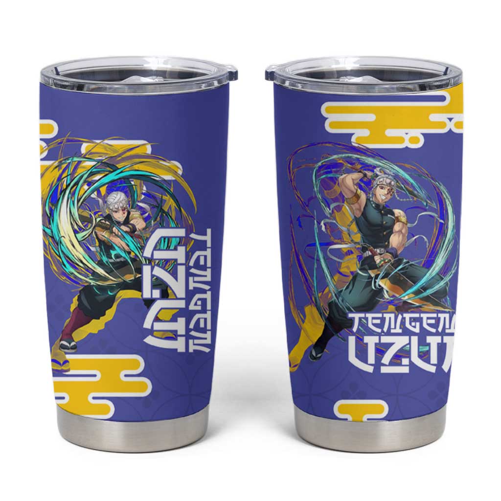 Tengen Uzui Demon Slayer Tumbler Cup Vibrant Anime Soundwave Style