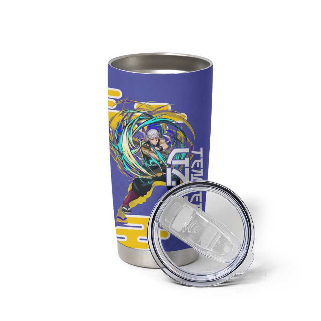 Tengen Uzui Demon Slayer Tumbler Cup Vibrant Anime Soundwave Style