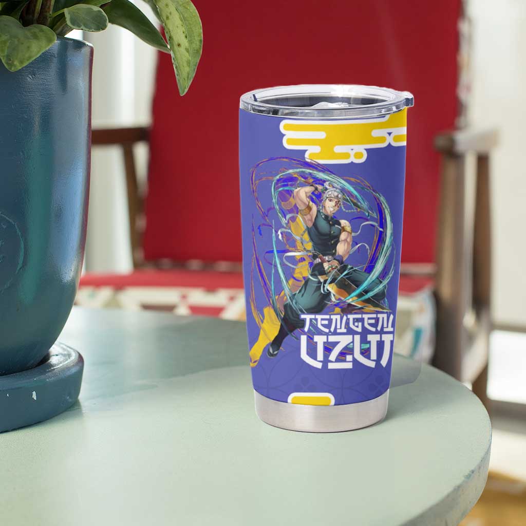 Tengen Uzui Demon Slayer Tumbler Cup Vibrant Anime Soundwave Style